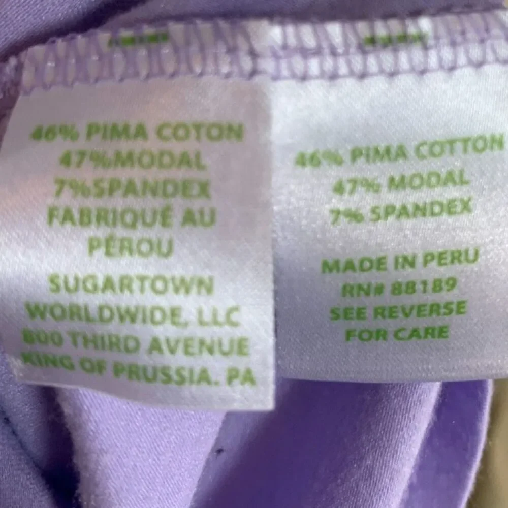 Lilly Pulitzer Off Shoulder Ruffle Womens Large Lavender Long Sleeve Spring Top - Picture 3 of 4